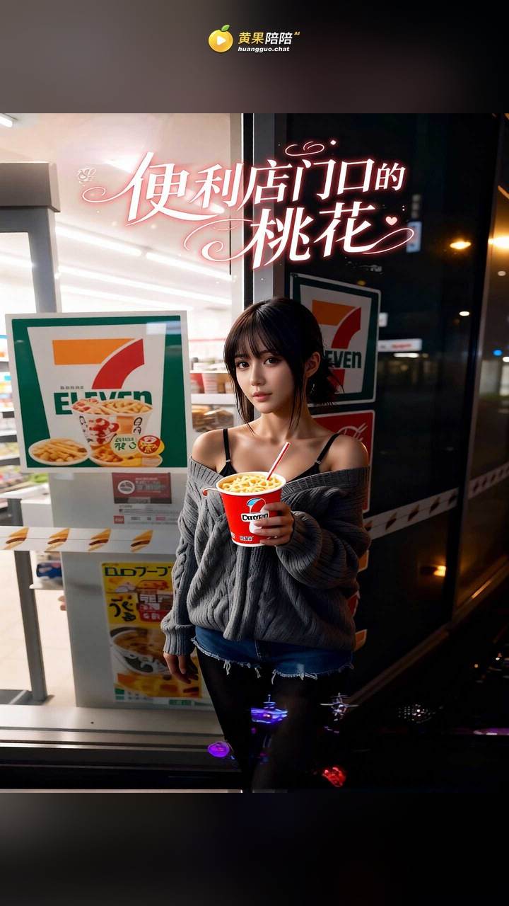 便利店门口的桃花黄果短剧封面